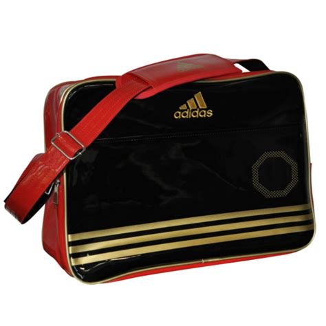 adidas shiny sporttas zwart rood goud large|Tassen .